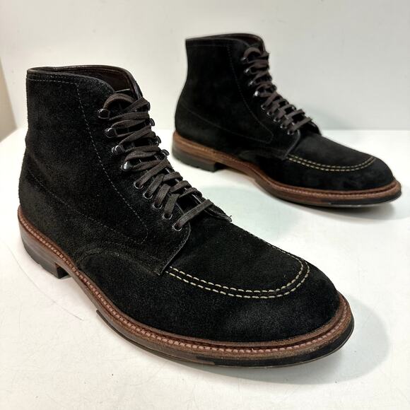 RARE Alden Indy D8922HC Mocc Toe Boot (Reverse Earth Chamois) Black VGUC 8.5 - Picture 5 of 11